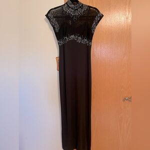 Long beaded dress size 4 worn one time